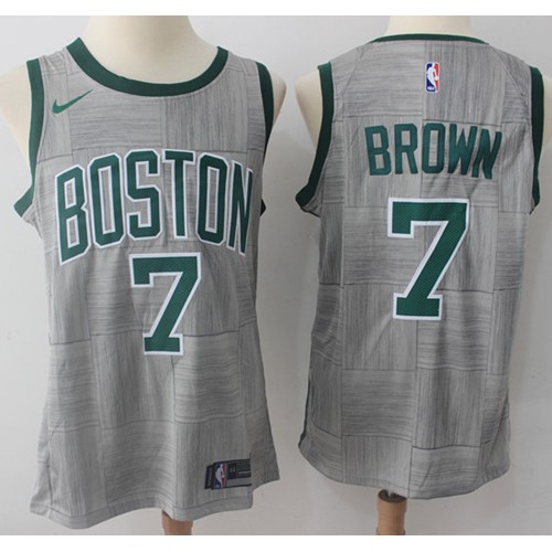 Boston Celtics #7 Jaylen Brown Gray Swingman City Edition Jersey Mens cheap jerseys for sale - CheapJerseys.Shop