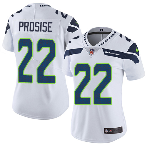 Seattle Seahawks #22 C. J. Prosise White Women's Stitched Vapor Untouchable Limited Jersey Womens cheap jerseys for sale - CheapJerseys.Shop