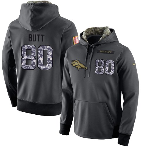Men's Denver Broncos #80 Jake Butt Stitched Black Anthracite Salute To Service Player Performance Hoodie cheap jerseys for sale - CheapJerseys.Shop