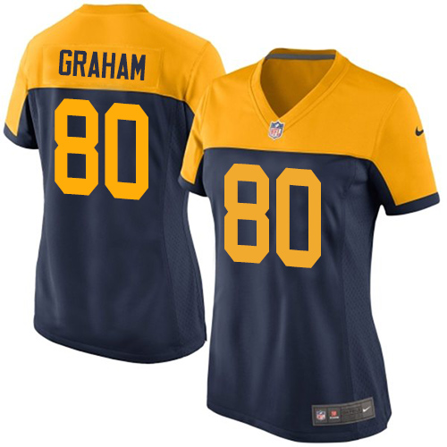 Green Bay Packers #80 Jimmy Graham Navy Blue Alternate Women's Stitched New Limited Jersey Womens cheap jerseys for sale - CheapJerseys.Shop