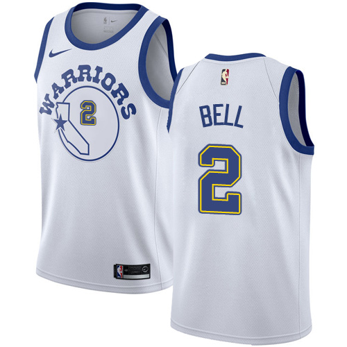 Golden State Warriors #2 Jordan Bell White Throwback Swingman Hardwood Classics Jersey Mens cheap jerseys for sale - CheapJerseys.Shop