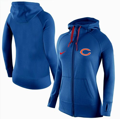 Women's Chicago Bears Full-Zip Performance Hoodie Blue cheap jerseys for sale - CheapJerseys.Shop