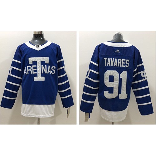Maple Toronto Maple Leafs #91 John Tavares Blue Authentic 1918 Arenas Throwback Stitched Jersey Men's cheap jerseys for sale - CheapJerseys.Shop