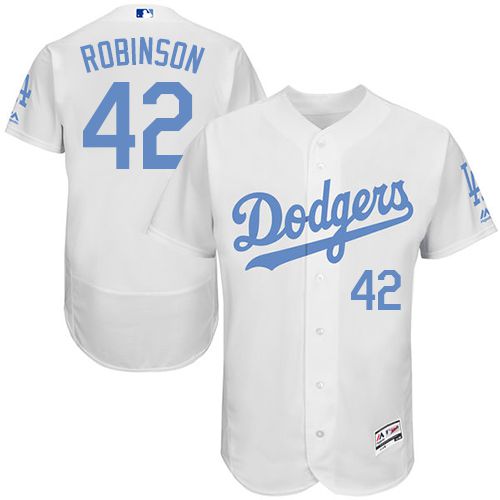 Los Angeles Dodgers #42 Jackie Robinson White Flexbase Authentic Collection Father's Day Stitched Jersey Men's cheap jerseys for sale - CheapJerseys.Shop
