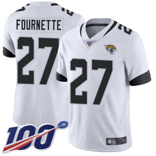 Jaguars #27 Leonard Fournette White Men's Stitched 100th Season Vapor Limited Jersey cheap jerseys for sale - CheapJerseys.Shop