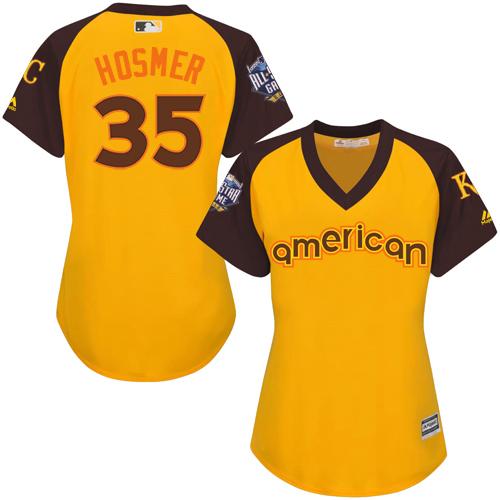 Kansas City Royals #35 Eric Hosmer Gold 2016 All-Star American League Women's Stitched Jersey Womens cheap jerseys for sale - CheapJerseys.Shop