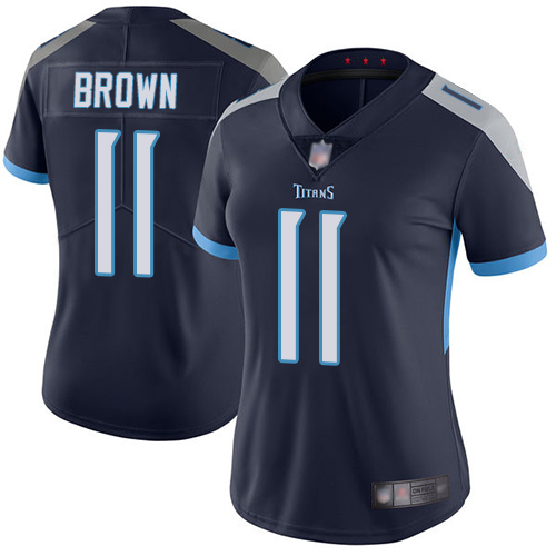 Tennessee Titans #11 A.J. Brown Navy Blue Team Color Women's Stitched Vapor Untouchable Limited Jersey Womens cheap jerseys for sale - CheapJerseys.Shop