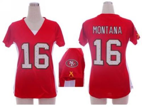 49ers #16 Joe Montana Red Team Color Draft Him Name & Number Top Women's Stitched Elite Jersey cheap jerseys for sale - CheapJerseys.Shop