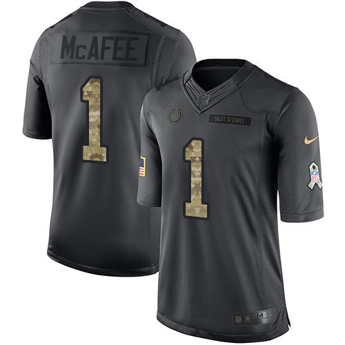 Indianapolis Colts #1 Pat McAfee Black Men's Stitched Limited 2016 Salute to Service Jersey Men's cheap jerseys for sale - CheapJerseys.Shop