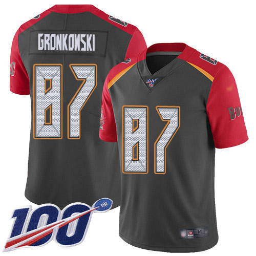 Buccaneers #87 Rob Gronkowski Gray Youth Stitched Limited Inverted Legend 100th Season Jersey cheap jerseys for sale - CheapJerseys.Shop