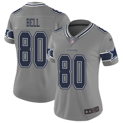 Dallas Cowboys #80 Blake Bell Gray Women's Stitched Limited Inverted Legend Jersey Womens cheap jerseys for sale - CheapJerseys.Shop