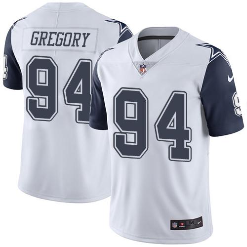 Dallas Cowboys #94 Randy Gregory White Men's Stitched Limited Rush Jersey Men's cheap jerseys for sale - CheapJerseys.Shop