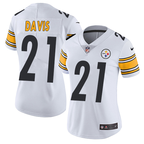 Pittsburgh Steelers #21 Sean Davis White Women's Stitched Vapor Untouchable Limited Jersey Womens cheap jerseys for sale - CheapJerseys.Shop