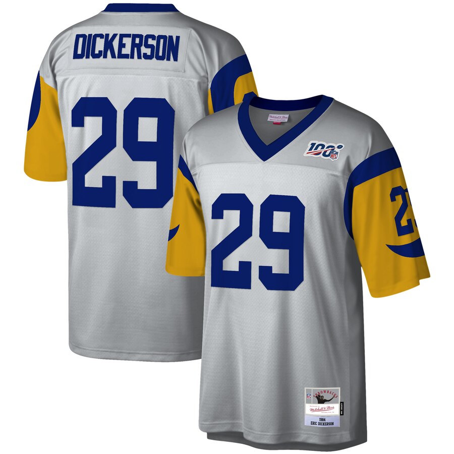 Los Angeles Rams #29 Eric Dickerson Mitchell & Ness 100 Retired Player Platinum Jersey cheap jerseys for sale - CheapJerseys.Shop