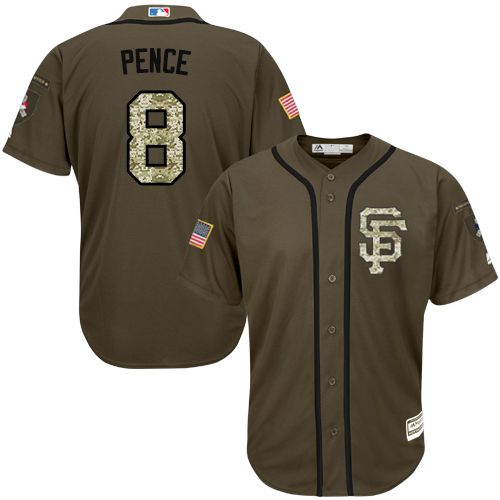San Francisco Giants #8 Hunter Pence Green Salute to Service Stitched Youth Jersey Youth cheap jerseys for sale - CheapJerseys.Shop
