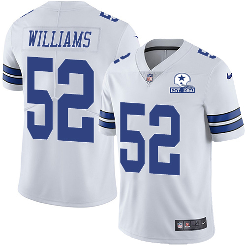Dallas Cowboys #52 Connor Williams White Men's Stitched With Established In 1960 Patch Vapor Untouchable Limited Jersey Men's cheap jerseys for sale - CheapJerseys.Shop
