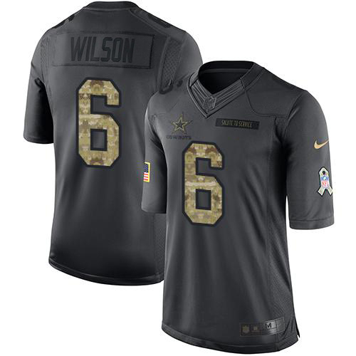 Cowboys #6 Donovan Wilson Black Men's Stitched Limited 2016 Salute To Service Jersey cheap jerseys for sale - CheapJerseys.Shop