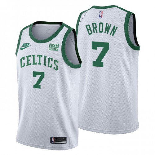 Boston Boston Celtics #7 Jaylen Brown Womens Releases Classic Edition 75th Anniversary Jersey White Womens cheap jerseys for sale - CheapJerseys.Shop