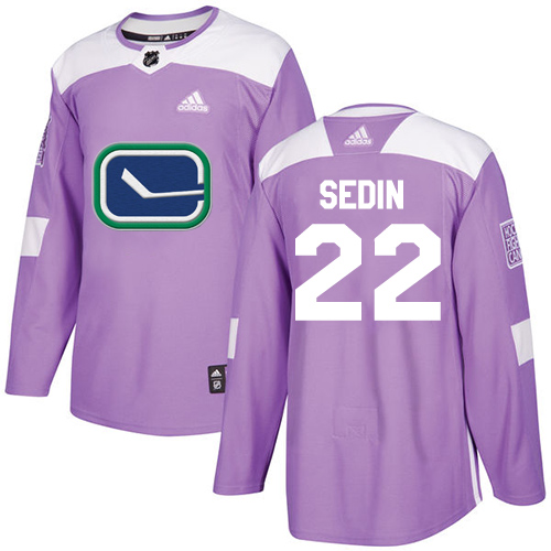 Vancouver Canucks #22 Daniel Sedin Purple Authentic Fights Cancer Stitched Jersey Men's cheap jerseys for sale - CheapJerseys.Shop