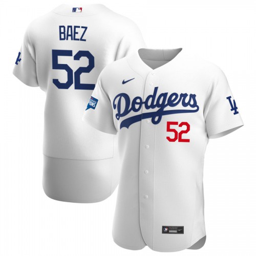 Los Angeles Los Angeles Dodgers #52 Pedro Baez Men's White Home 2020 World Series Champions Authentic Player Jersey Men's cheap jerseys for sale - CheapJerseys.Shop