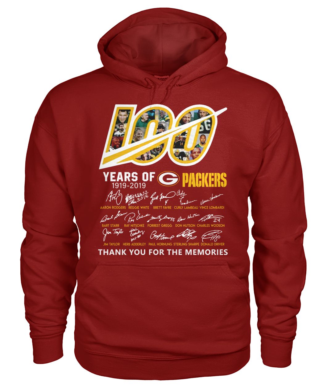 Green Bay Packers 100 Seasons Memories Pullover Hoodie Red cheap jerseys for sale - CheapJerseys.Shop