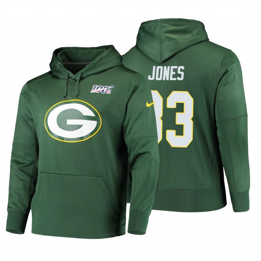 Green Bay Packers #33 Aaron Jones 100 Primary Logo Circuit Name & Number Pullover Hoodie Green cheap jerseys for sale - CheapJerseys.Shop