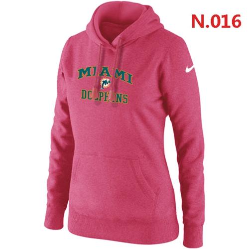 Women's Miami Dolphins Heart & Soul Pullover Hoodie Pink cheap jerseys for sale - CheapJerseys.Shop