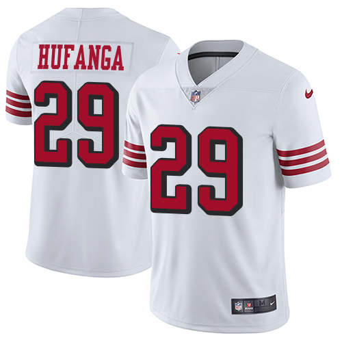49ers #29 Talanoa Hufanga White Rush Youth Stitched Vapor Untouchable Limited Jersey cheap jerseys for sale - CheapJerseys.Shop