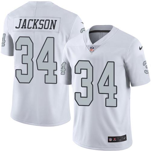 Raiders #34 Bo Jackson White Youth Stitched Limited Rush Jersey cheap jerseys for sale - CheapJerseys.Shop