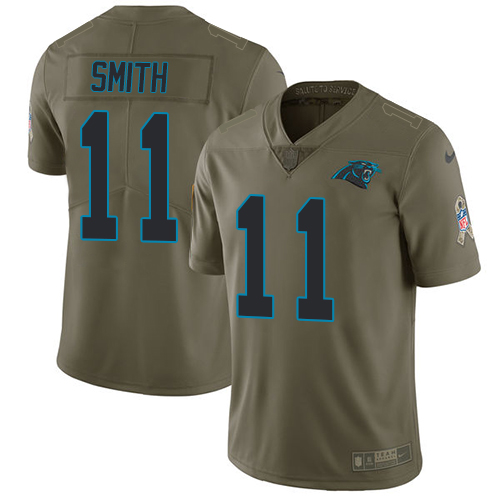Carolina Panthers #11 Torrey Smith Olive Youth Stitched Limited 2017 Salute to Service Jersey Youth cheap jerseys for sale - CheapJerseys.Shop