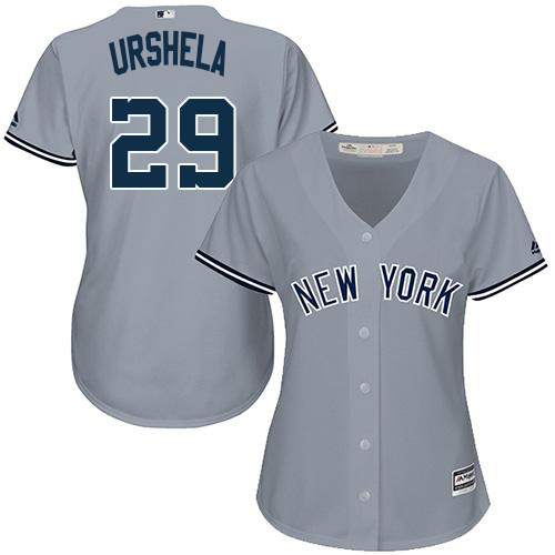 New York Yankees #29 Gio Urshela Grey Road Women's Stitched Jersey Womens cheap jerseys for sale - CheapJerseys.Shop