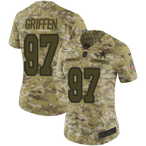 Dallas Cowboys #97 Everson Griffen Camo Women's Stitched Limited 2018 Salute To Service Jersey Womens cheap jerseys for sale - CheapJerseys.Shop