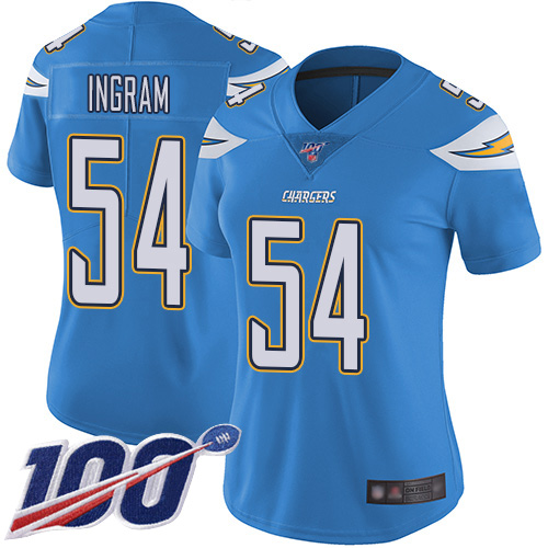 Los Angeles Chargers #54 Melvin Ingram Electric Blue Alternate Women's Stitched 100th Season Vapor Limited Jersey Womens cheap jerseys for sale - CheapJerseys.Shop