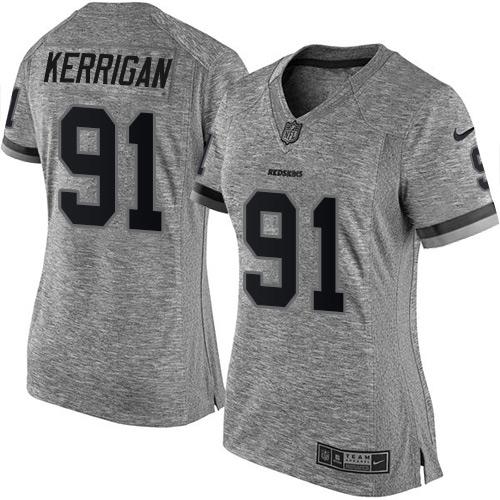 Washington Commanders #91 Ryan Kerrigan Gray Women's Stitched Limited Gridiron Gray Jersey Womens cheap jerseys for sale - CheapJerseys.Shop