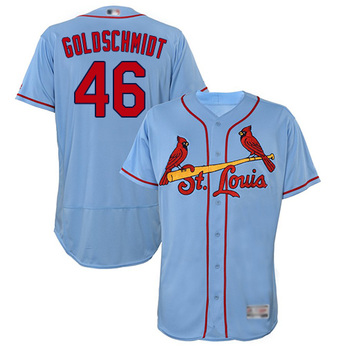 St.Louis Cardinals #46 Paul Goldschmidt Light Blue Flexbase Authentic Collection Stitched Jersey Men's cheap jerseys for sale - CheapJerseys.Shop