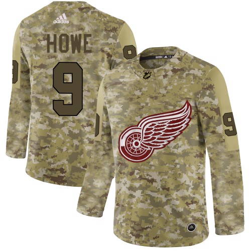 Detroit Red Wings #9 Gordie Howe Camo Authentic Stitched Jersey Men's cheap jerseys for sale - CheapJerseys.Shop
