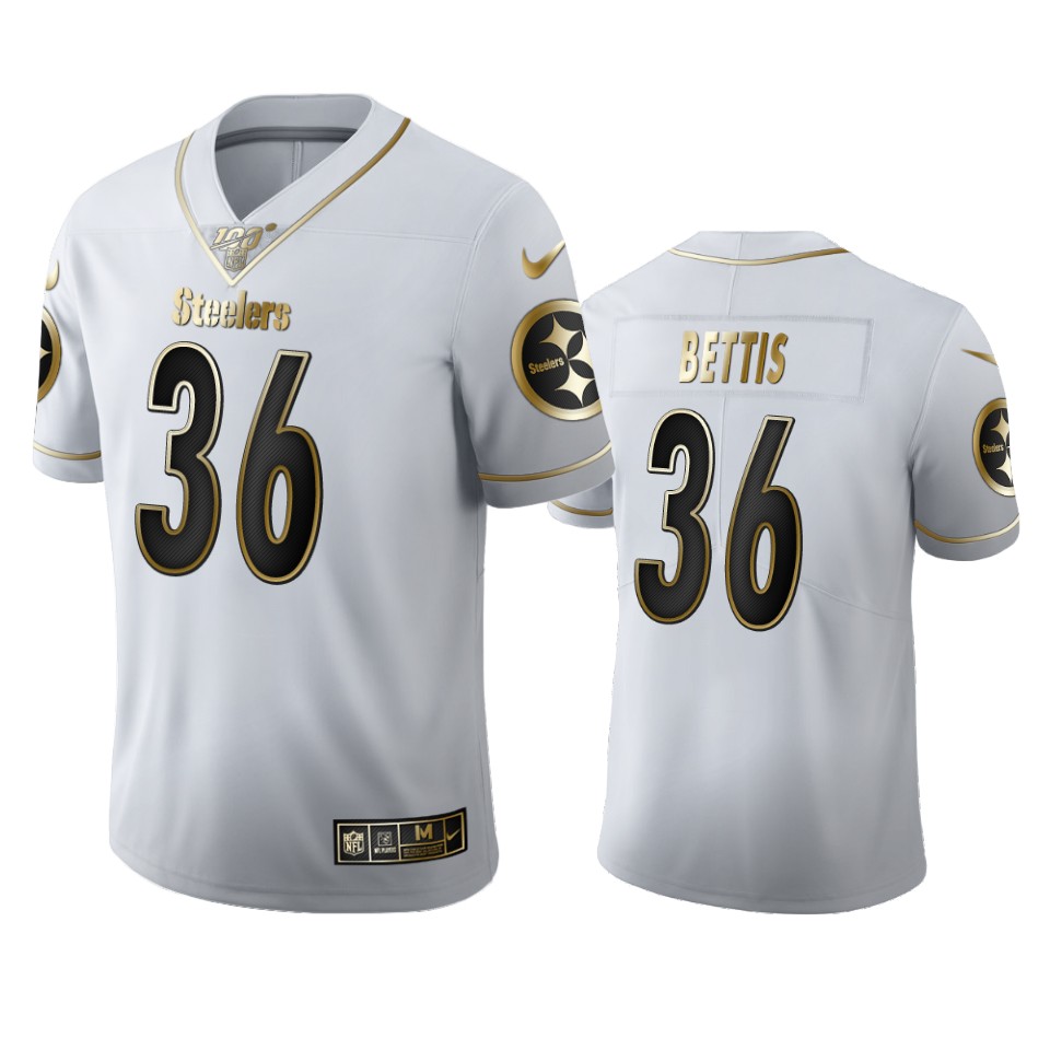 Pittsburgh Steelers #36 Jerome Bettis Men's White Golden Edition Vapor Limited 100 Jersey cheap jerseys for sale - CheapJerseys.Shop
