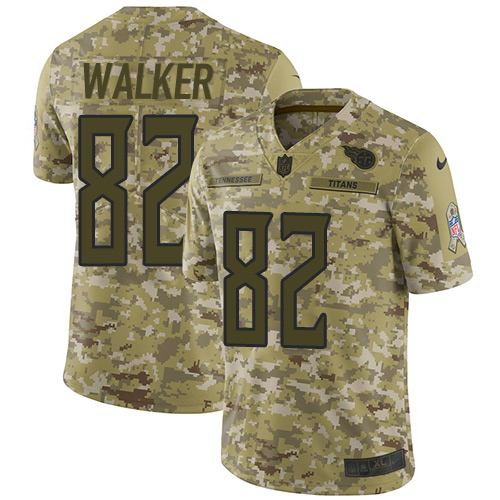 Tennessee Titans #82 Delanie Walker Camo Youth Stitched Limited 2018 Salute to Service Jersey Youth cheap jerseys for sale - CheapJerseys.Shop