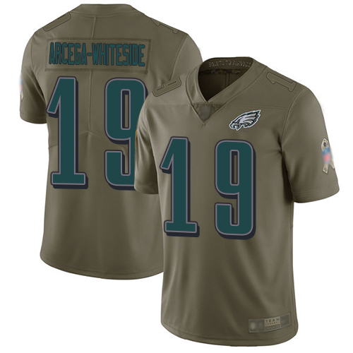 Philadelphia Eagles #19 JJ Arcega-Whiteside Olive Youth Stitched Limited 2017 Salute to Service Jersey Youth cheap jerseys for sale - CheapJerseys.Shop