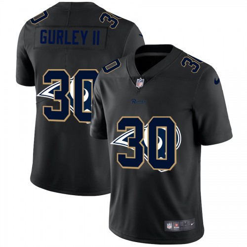 Los Angeles Los Angeles Rams #30 Todd Gurley II Men's Team Logo Dual Overlap Limited Jersey Black Men's cheap jerseys for sale - CheapJerseys.Shop