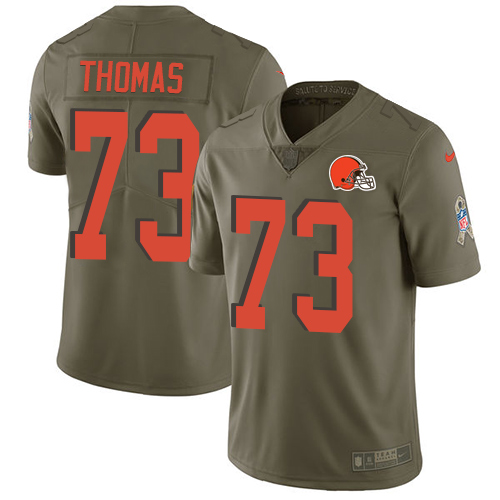 Browns #73 Joe Thomas Olive Youth Stitched Limited 2017 Salute To Service Jersey cheap jerseys for sale - CheapJerseys.Shop