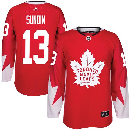 Maple Toronto Maple Leafs #13 Mats Sundin Red Team Canada Authentic Stitched Jersey Men's cheap jerseys for sale - CheapJerseys.Shop
