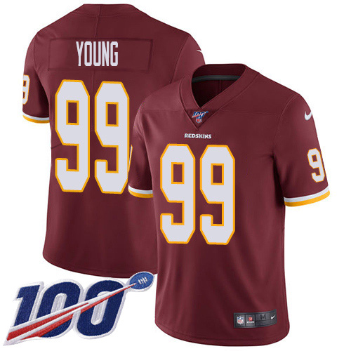 Commanders #99 Chase Young Burgundy Red Team Color Youth Stitched 100th Season Vapor Untouchable Limited Jersey cheap jerseys for sale - CheapJerseys.Shop