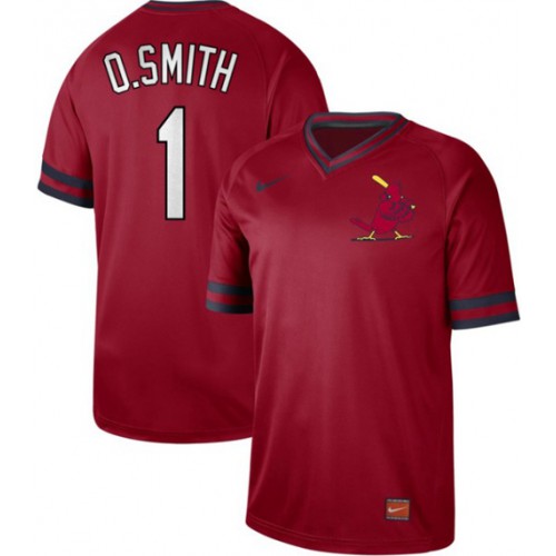 St.Louis Cardinals #1 Ozzie Smith Red Authentic Cooperstown Collection Stitched Jersey Men's cheap jerseys for sale - CheapJerseys.Shop