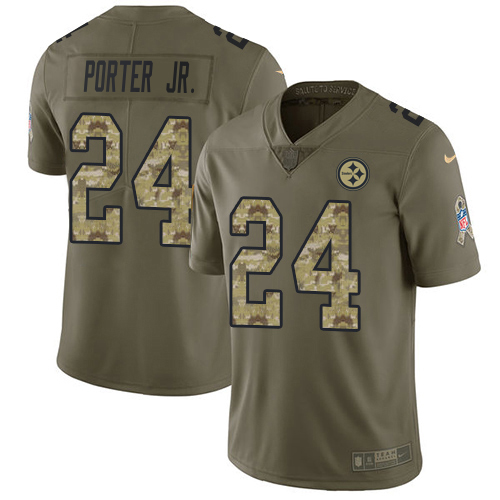 Steelers #24 Joey Porter Jr. Olive/Camo Youth Stitched Limited 2017 Salute To Service Jersey cheap jerseys for sale - CheapJerseys.Shop