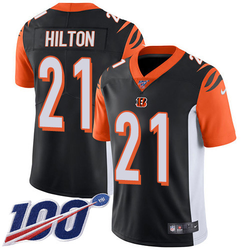 Cincinnati Bengals #21 Mike Hilton Black Team Color Men's Stitched 100th Season Vapor Untouchable Limited Jersey Men's cheap jerseys for sale - CheapJerseys.Shop
