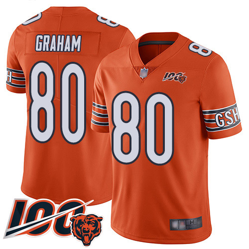 Chicago Bears #80 Jimmy Graham Orange Men's Stitched Limited Rush 100th Season Jersey Men's cheap jerseys for sale - CheapJerseys.Shop