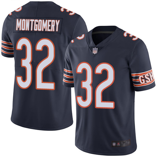 Chicago Bears #32 David Montgomery Navy Blue Team Color Men's Stitched Vapor Untouchable Limited Jersey Men's cheap jerseys for sale - CheapJerseys.Shop