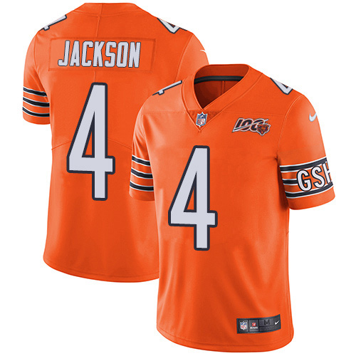Bears #4 Eddie Jackson Orange Men's Stitched Limited Rush 100th Season Jersey cheap jerseys for sale - CheapJerseys.Shop