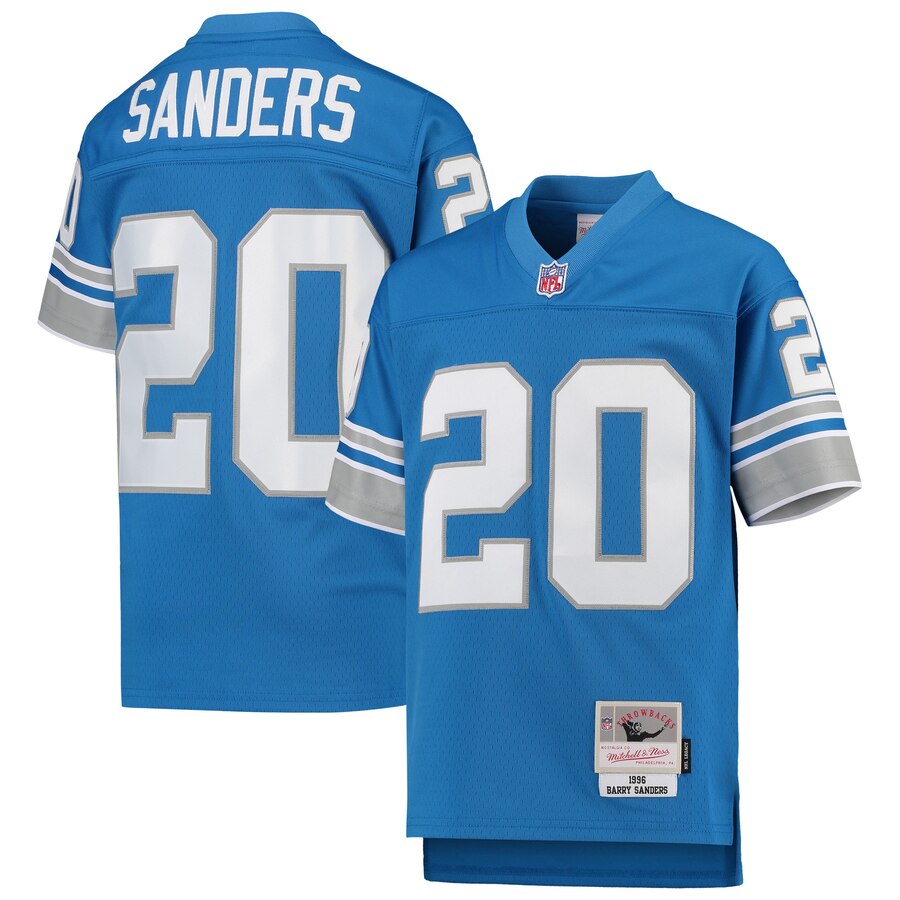 Youth Detroit Lions #20 Barry Sanders Mitchell & Ness Blue 1996 Legacy Retired Player Jersey cheap jerseys for sale - CheapJerseys.Shop